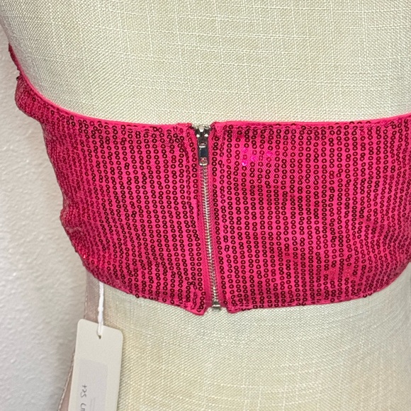 Amy Lynn Hot Pink Sequins Women's Pants & Jumpsuit Set  size Large Bling Sparkle - Picture 7 of 16